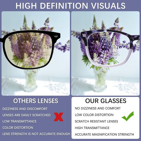 VIDEBLA 5 Pack Blue Light Blocking Reading Glasses,Spring Hinge Readers for Women Men,Anti UV Ray Filter Nerd Eyeglasses in Saudi Arabia