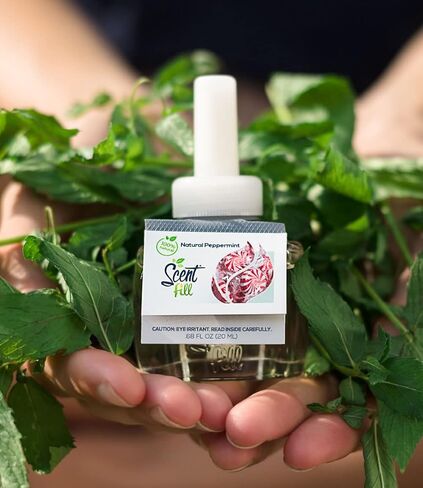 مجموعة معطرات الهواء المبدئية برائحة النعناع المنعش الطبيعي 100% (عبوتان + موزع روائح) in Kuwait