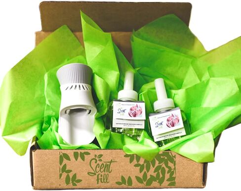 مجموعة معطرات الهواء المبدئية برائحة النعناع المنعش الطبيعي 100% (عبوتان + موزع روائح) in Kuwait