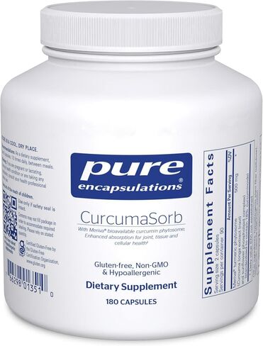 Pure Encapsulations CurcumaSorb | Curcumin Supplement to Support Digestive, Liver, Brain, Muscles, Bones, and Cardiovascular Health* | 180 Capsules in Saudi Arabia