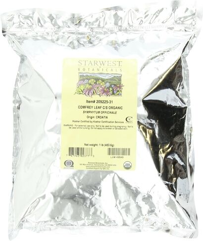Starwest Botanicals Organic Comfrey Leaf Cut and Sifted, 1 Pound Bulk Bag (B003AYEHGG) in Saudi Arabia