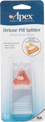 Apex Deluxe Pill Splitter - Pill Splitter with Retracting Blade Guard - for Cutting Small Pills or Large Pills in Half in Saudi Arabia