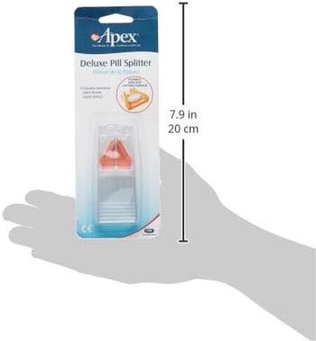 Apex Deluxe Pill Splitter - Pill Splitter with Retracting Blade Guard - for Cutting Small Pills or Large Pills in Half in Saudi Arabia