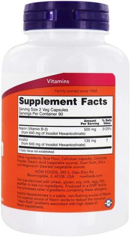 Flush Free Niacin 250mg 180 VegiCaps (Pack of 2) in Saudi Arabia
