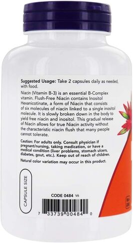 Flush Free Niacin 250mg 180 VegiCaps (Pack of 2) in Saudi Arabia