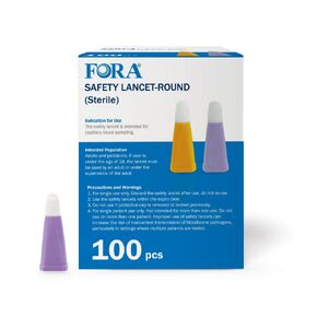 مشرط أمان معقم من FORA (5052)، عمق 1.6 مم، 30 مقياس، 100 قطعة، جهاز الوخز غير مطلوب in Kuwait