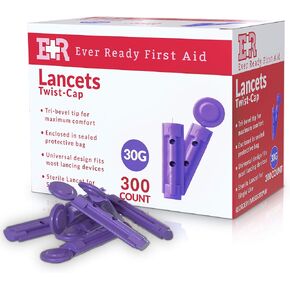 Ever Ready First Aid Sterile Twist-Cap Lancets 30G Purple - 150 Count in Saudi Arabia
