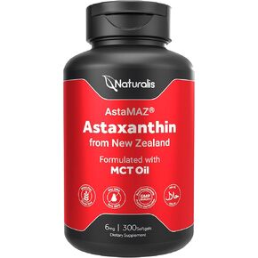 Naturalis New Zealand Astaxanthin | from Sustaibaly Grown Microalgae | Non-GMO, Soy & Gluten Free | 300 Mini-Softgels