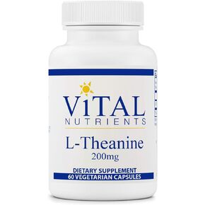 Vital Nutrients L-Theanine 200mg | Vegan Supplement | L Theanine Supplement Supports Normal Stress Levels and Cognitive Function* | Gluten, Dairy and Soy Free | 30 Capsules