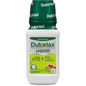 Dulcolax Saline Laxative Liquid, Fast & Gentle Constipation Relief, Cherry Flavor, Magnesium Hydroxide 1200 mg, 12 fl. oz.