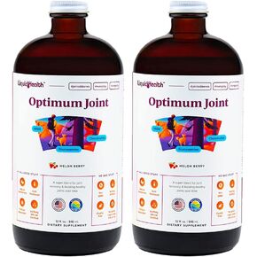 LIQUIDHEALTH Muscles, Bones, & Joints Liquid Vitamin Bundle with Daily Multi Mineral, Optimum Joint Liquid Glucosamine, and Calcium & Magnesium Supplements - Bone & Joint Health, Vegan, Non-GMO
