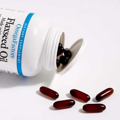 Omega Factors by Natural Factors, Flaxseed Oil, Supports Overall Health with Omega-3, 6 and 9 Fatty Acids, 360 softgels (360 servings) in Kuwait