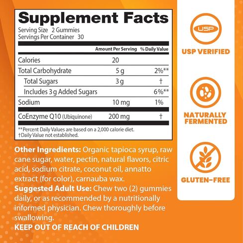 Doctor's Best CoQ10 Gummies 200 Mg، الإنزيم المساعد Q10 (يوبيكوينون)، صحة القلب، تعزيز الطاقة الخلوية، مضادات الأكسدة القوية، 60 قيراط in Kuwait