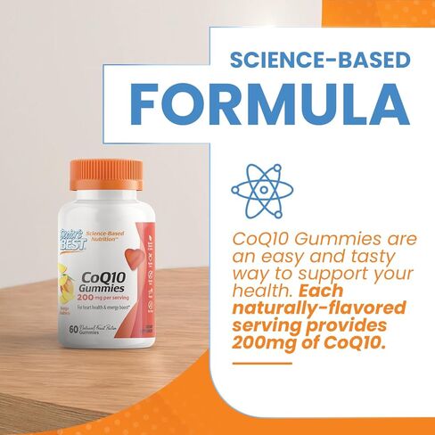 Doctor's Best CoQ10 Gummies 200 Mg، الإنزيم المساعد Q10 (يوبيكوينون)، صحة القلب، تعزيز الطاقة الخلوية، مضادات الأكسدة القوية، 60 قيراط in Kuwait