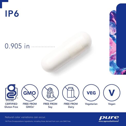 مغلفات نقية IP6 (اينوزيتول هيكسافوسفات) | دعم مضاد للأكسدة مضاد للحساسية لصحة خلايا الثدي والقولون والكبد | 180 كبسولة in Saudi Arabia