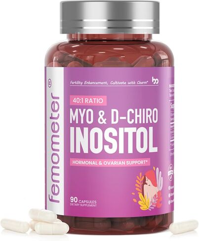 مقياس ضغط الدم Myo Inositol & D-Chiro Inositol Blend 40: 1، متلازمة تكيس المبايض، توازن الهرمونات، ودعم المبيض الصحي للنساء، فيتامين ب 8، 90 كبسولة نباتية in Kuwait