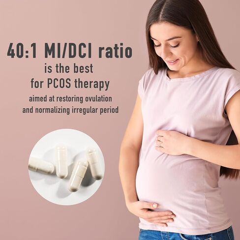 مقياس ضغط الدم Myo Inositol & D-Chiro Inositol Blend 40: 1، متلازمة تكيس المبايض، توازن الهرمونات، ودعم المبيض الصحي للنساء، فيتامين ب 8، 90 كبسولة نباتية in Kuwait