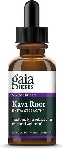 Gaia Herbs Kava Kava Root Extra Strength Liquid Supplement, 1 Ounce - Promotes Emotional Balance, Calm & Relaxing , Brown , 1 Fl Oz (Pack of 1) in Saudi Arabia