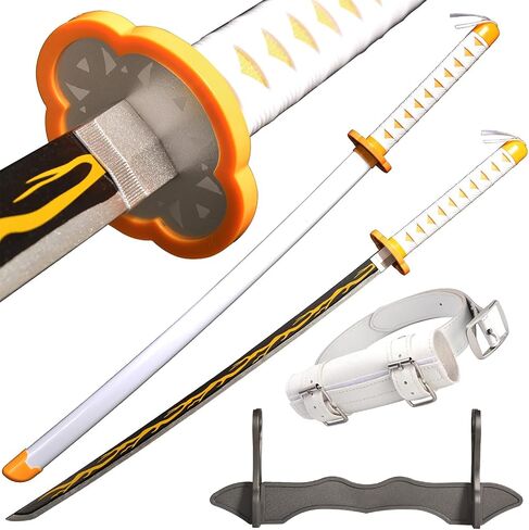 ZLFA Cosplay Anime Demon Slayer Sword/Tanjiroui&Zenitsu&Giyuu&Kyoujurou,41 inches,Anime Original Texture,for Role-Playing,Stage Performance,Gift in Saudi Arabia