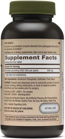 GNC Natural Brand Bromelain 500mg,60 servings in Saudi Arabia