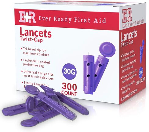 Ever Ready First Aid Sterile Twist-Cap Lancets 30G Purple - 150 Count in Kuwait