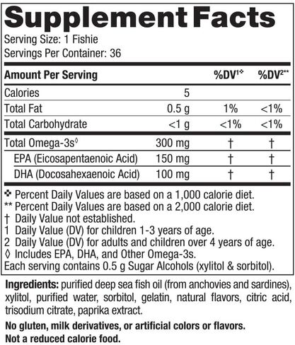 Nordic Naturals Nordic Omega-3 Fishies، Tutti Frutti - 36 Fishies - 300 مجم إجمالي أوميغا 3 مع EPA وDHA - دماغ صحي، مزاج، رؤية وجهاز مناعي - غير معدل وراثيًا - 36 حصة in Saudi Arabia
