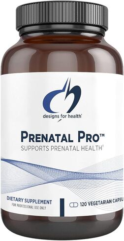 Designs for Health Prenatal Pro Methylated Multivitamin for Women - Prenatal Vitamins with Iron, A, D, E + Vitamin K with Methylated Folate, Calcium Magnesium Zinc for Nursing + Postpartum (120 Caps) in Saudi Arabia