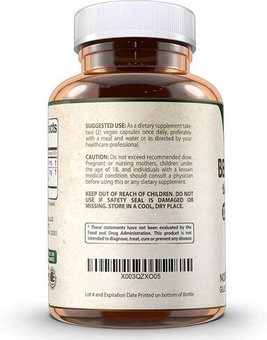 Vegan Labs Berberine HCL 1200MG مع قرفة سيلان عضوية - 180 كبسولة نباتية - تدعم استقلاب الجلوكوز والجهاز المناعي in Kuwait