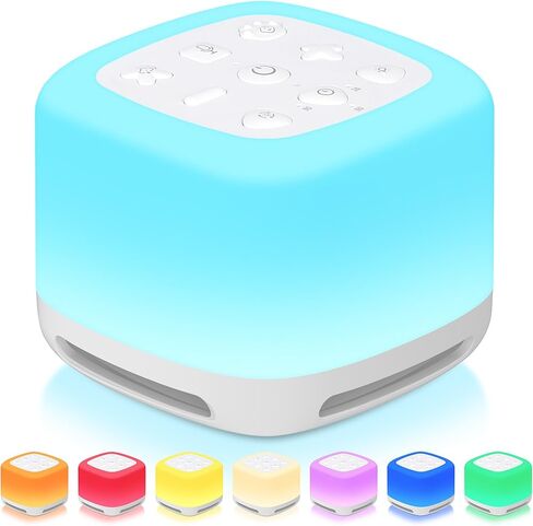 Morfone White Noise Machine Baby with Voice Recording 30 Soothing Sounds Sleep Sounds Machines with 8 Colors Night Lights Auto Timer Adjustable Volume Brightness Memory Function for Babies Kids Adults in Kuwait