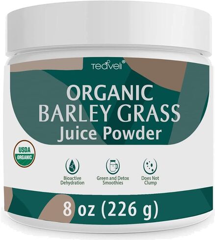 Organic Barley Grass Juice Powder– Utah Grown Raw Barley Grass Juice Extract & Green Juice Powder for Detox- Complements Wheatgrass Juice- Made to EverRaw® Standard with BioActive Dehydration™- 5.3 oz in Kuwait