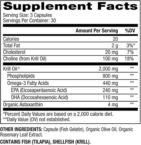 Mercola, زيت الكريل ذو القوة المزدوجة، 30 حصة (90 كبسولة)، أحماض أوميجا 3 الدهنية، معتمد من MSC، غير معدل وراثيًا، خالي من الصويا، خالي من الغلوتين in Kuwait