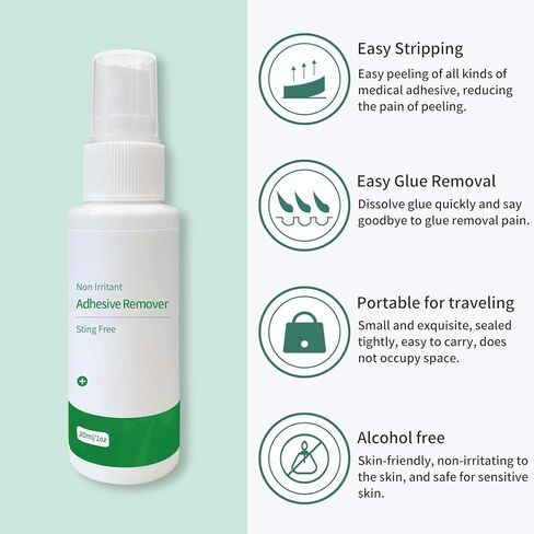 2 Bottles ZnnaYoha Medical Adhesive Remover, Medical Appliances, 1 Ounce in Kuwait