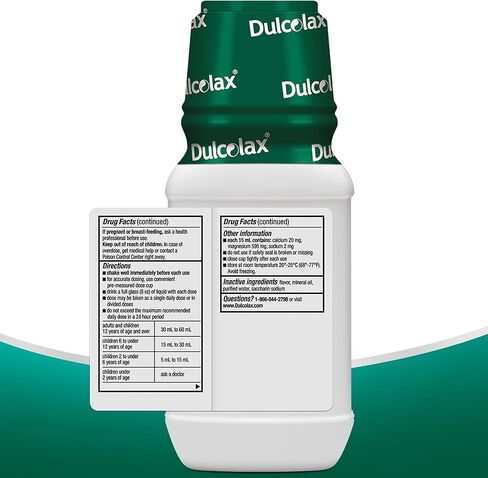 Dulcolax Saline Laxative Liquid, Fast & Gentle Constipation Relief, Cherry Flavor, Magnesium Hydroxide 1200 mg, 12 fl. oz. in Kuwait