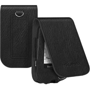 PU Leather Protective Case for Freestyle Libre 3 2 / Libre Reader, Lightweight Shockproof Diabetic Storage Carrying Case with Carabiner Clip and Handle (Black)