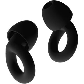Ear Plugs for Noise Reduction NRR 33dB, Soft Silicone Ear Plugs for Sleeping Noise Cancelling, Concerts, Motorcycle, Travel & Noise Sensitivity, 8 Ear Tips in XS/S/M/L (Black)