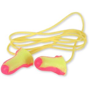 Howard Leight LL-30 Laser Lite Disposable Foam Corded Earplugs, Polyurethane Foam, One Size, Pink/Yellow (Pack of 100) in Kuwait