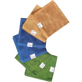 Copper Pearl 6 Ultra Soft Baby Bath Washcloths Premium Large Soft Cora 11" x 11" Towels
