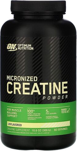 مسحوق الكرياتين من اوبتيموم نيوتريشن، بدون نكهة، 600 جرام in Kuwait