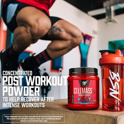 BSN CELLMASS 2.0 Post Workout Recovery with BCAA, Creatine, & Glutamine - Keto Friendly - Arctic Berry, (25 Servings) (1048058) in Saudi Arabia