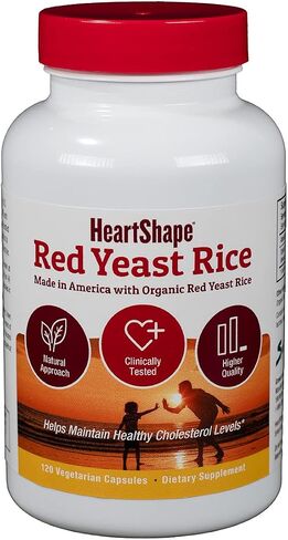 HeartShape OTC Red Yeast Rice, 120 Count in Saudi Arabia