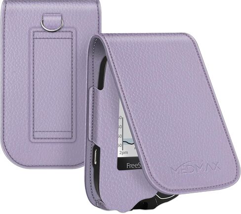 MEDMAX PU Leather Protective Case for Freestyle Libre 3 2 / Libre Reader, Lightweight Shockproof Diabetic Storage Carrying Case with Carabiner Clip and Handle (Leaves) in Saudi Arabia