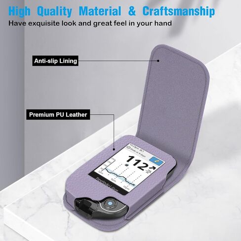 MEDMAX PU Leather Protective Case for Freestyle Libre 3 2 / Libre Reader, Lightweight Shockproof Diabetic Storage Carrying Case with Carabiner Clip and Handle (Leaves) in Saudi Arabia