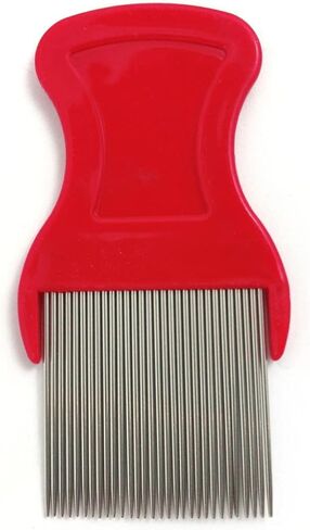 1 Piece Red Hair Nit Comb Stainless Steel Teeth Remove Head Nits Fine Bristles Head Nit Combs For Pets Kids And Adults in Kuwait