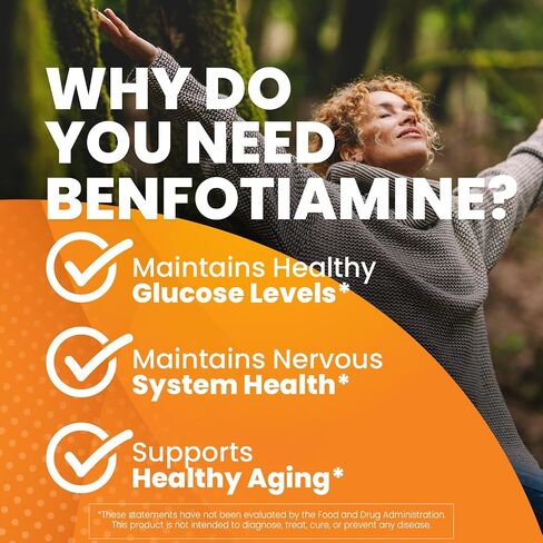 Doctor's Best Benfotiamine 300 with BenfoPure, Helps Maintain Healthy Glucose Metabolism, Non-GMO, Vegan, Gluten Free, Soy Free, 300 mg, 60 Veggie Caps in Saudi Arabia