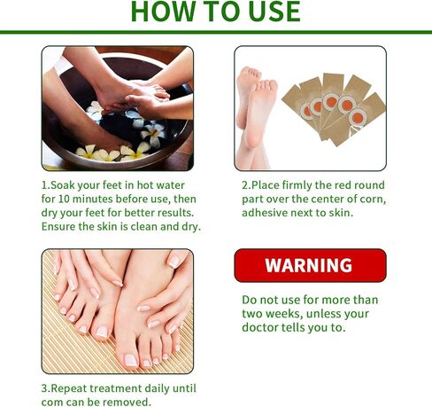 مزيلات الذرة لأصابع القدم من تيباس، 10 عبوات من رقع إزالة الذرة، وسائد مزيلة للذرة والكالس مع حمض الساليسيليك، وجص لإزالة الذرة لأصابع القدم والقدمين in Kuwait