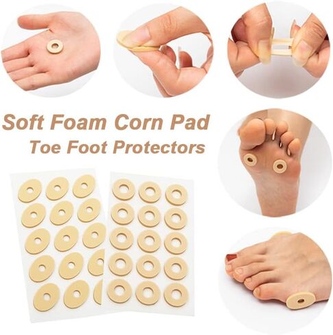 وسائد مسامير القدم من الإسفنج الناعم، وسادات مسامير القدم من اللباد على شكل حرف U، واقيات ذاتية اللصق للعناية بالقدم والقدم - 45 قطعة... in Kuwait
