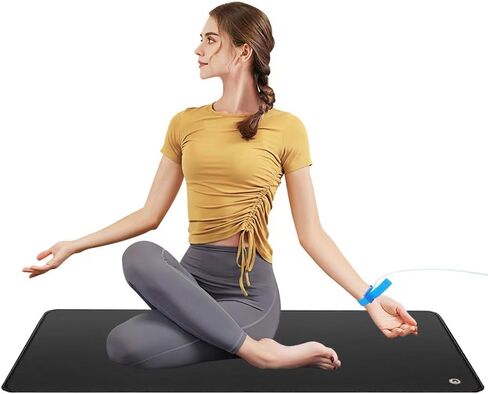 WAUZOBLE Grounding Mat for Health, Grounding Mat for Improving Sleep, Grounding Mattress with Grounding Wire,Grounding Yoga Mat for Better Work and Helping You Relieve Anxiety in Kuwait