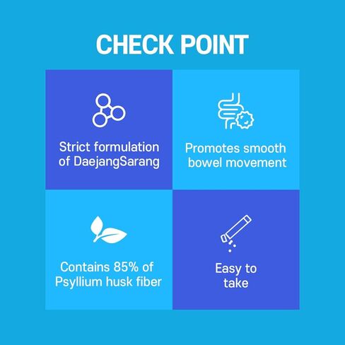 مكمل ألياف قشر السيلليوم الأصلي من Migung365 للهضم، والألياف الغذائية لدعم صحة الجهاز الهضمي بشكل أفضل لتخفيف الإمساك، Daejang Sarang 30 عبوة (عبوة واحدة) in Kuwait