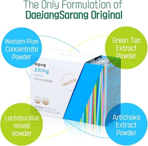 مكمل ألياف قشر السيلليوم الأصلي من Migung365 للهضم، والألياف الغذائية لدعم صحة الجهاز الهضمي بشكل أفضل لتخفيف الإمساك، Daejang Sarang 30 عبوة (عبوة واحدة) in Kuwait