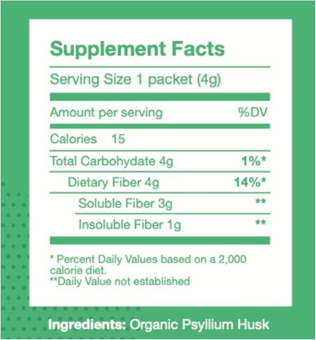 مكمل غذائي من سيلي فايبر بقشر السيلليوم العضوي القابل للذوبان وغير معدل وراثيًا وخالي من الجلوتين والسكر، بريبيوتيك فعال، عبوة من 14 قطعة in Kuwait